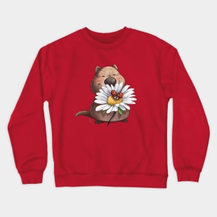 Mili Fay’s Quokka with Ladybug — I Love You Crewneck Sweatshirt